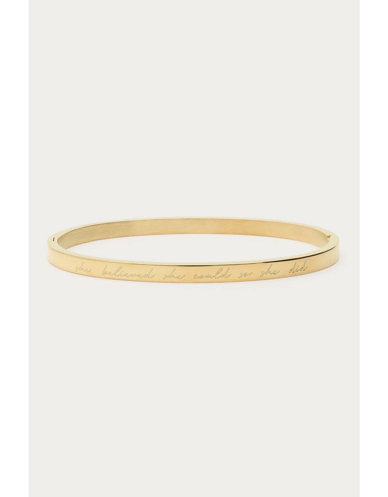 My Jewellery My Jewellery - Bold bangle "Believe" - goud