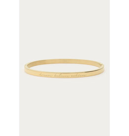 My Jewellery My Jewellery - Bold bangle "Dream believe achieve" - goud