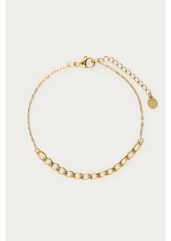 My Jewellery My Jewellery - Bold smalle schakelarmband - goud