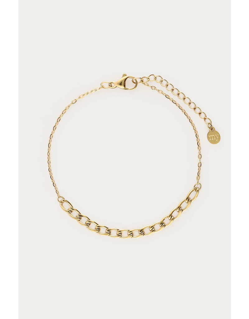 My Jewellery My Jewellery - Bold smalle schakelarmband - goud