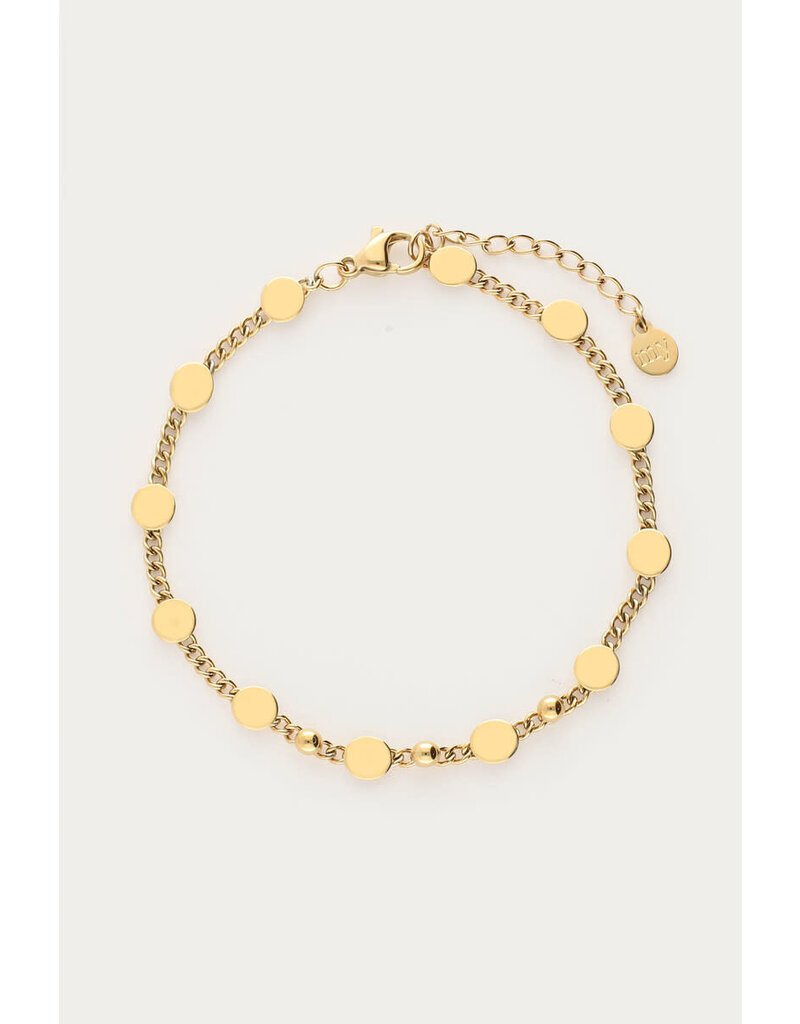 My Jewellery My Jewellery - Bold armband met munten - goud