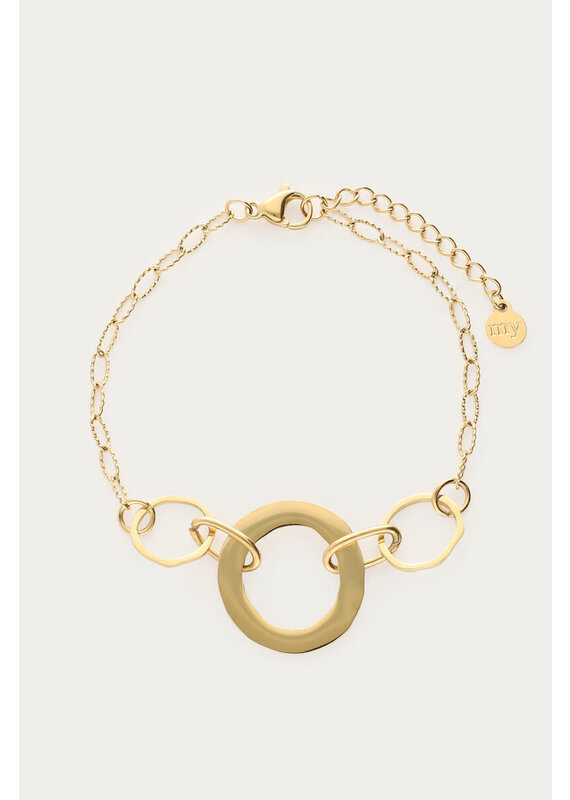 My Jewellery My Jewellery - Bold statement armband rond - goud