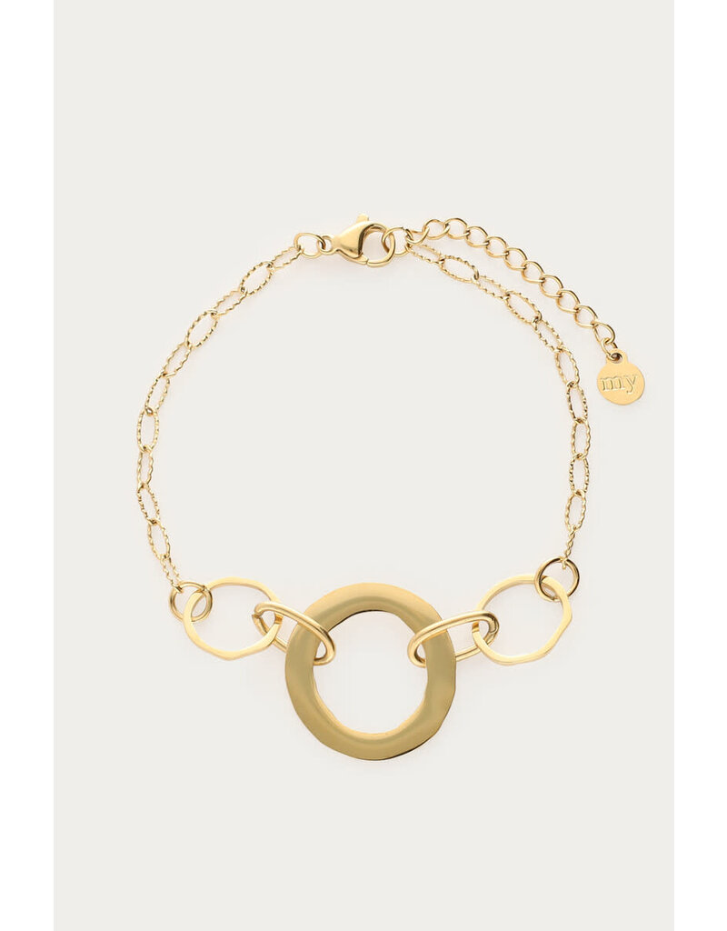 My Jewellery My Jewellery - Bold statement armband rond - goud