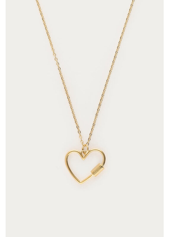 My Jewellery My Jewellery - Bold lange minimalistische ketting met hart - goud