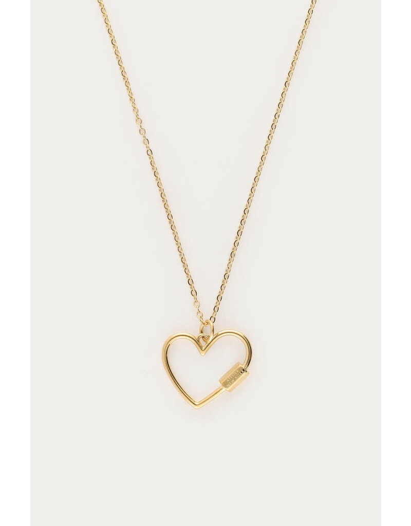 My Jewellery My Jewellery - Bold lange minimalistische ketting met hart - goud