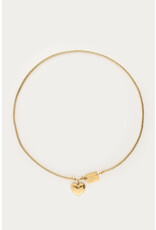 My Jewellery My Jewellery - Bold ketting met hartvormige bedel - goud
