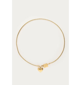 My Jewellery My Jewellery - Bold ketting met hartvormige bedel - goud