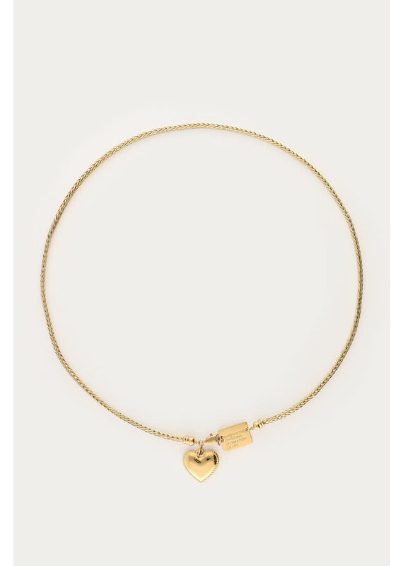 My Jewellery My Jewellery - Bold ketting met hartvormige bedel - goud