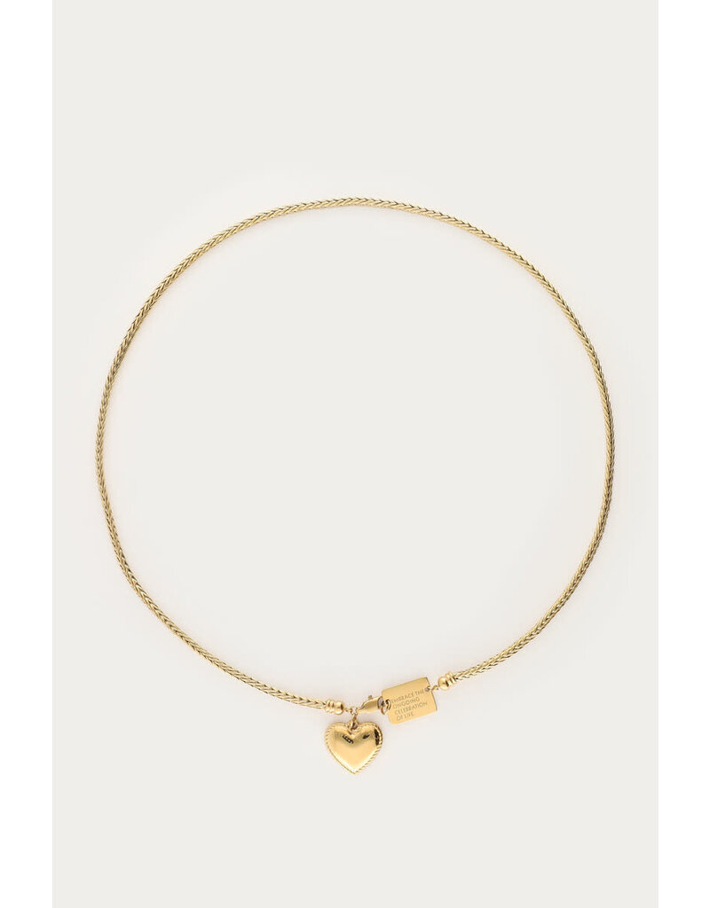 My Jewellery My Jewellery - Bold ketting met hartvormige bedel - goud