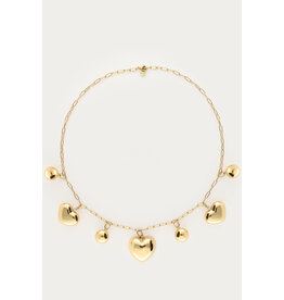 My Jewellery My Jewellery - Bold ketting met hartjes en bolletjes - goud