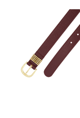 21Jewelz Leren riem met gouden details - bordeaux