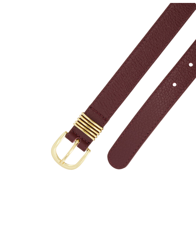 21Jewelz Leren riem met gouden details - bordeaux
