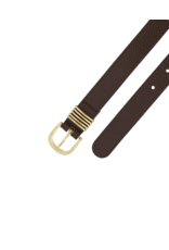 21Jewelz Leren riem met gouden details - choco bruin