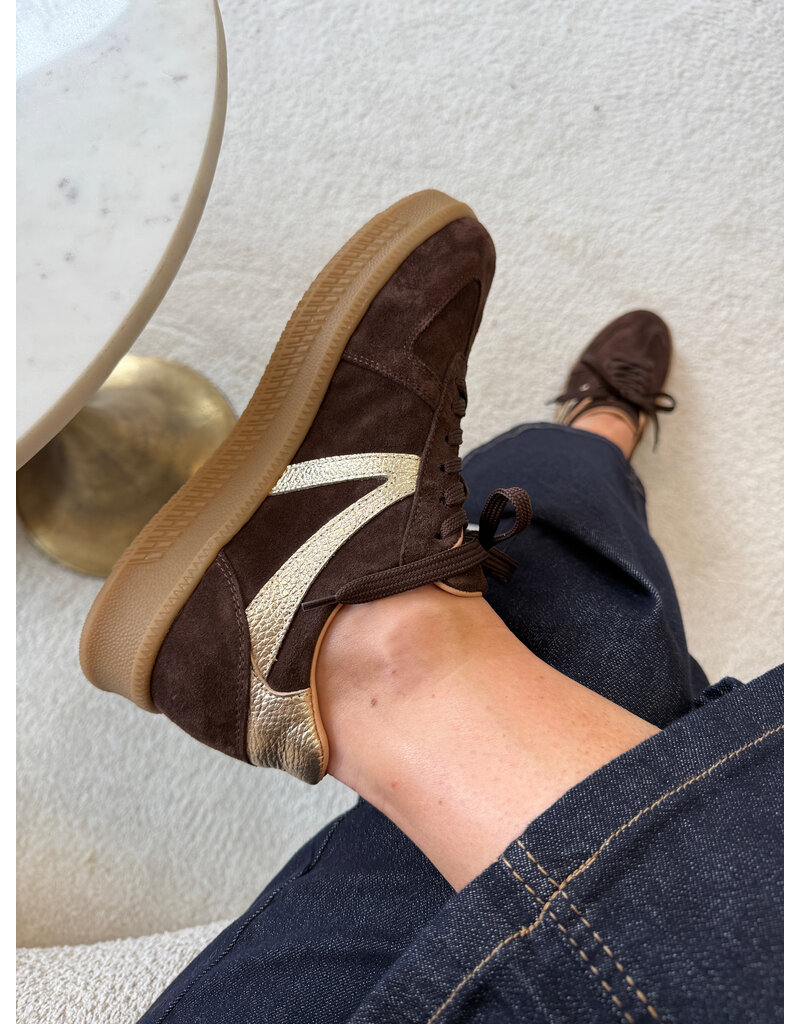 Babouche PRE ORDER Babouche | Liva - dark brown/gold