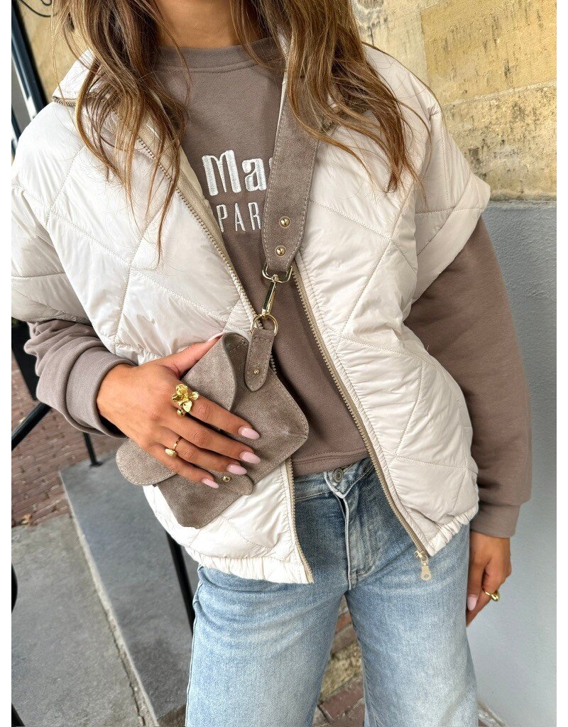 21Jewelz Gewatteerde bodywarmer - ecru