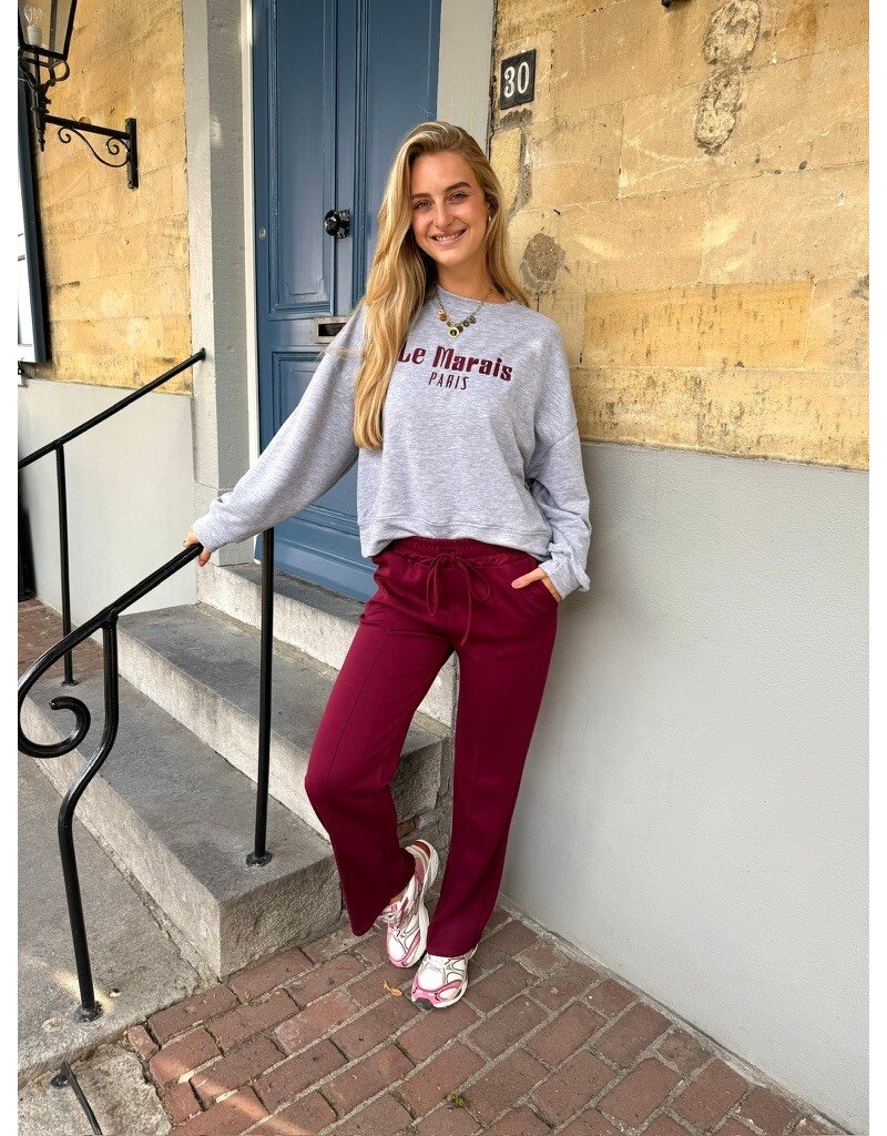 21Jewelz Casual pantalon met strik - bordeaux