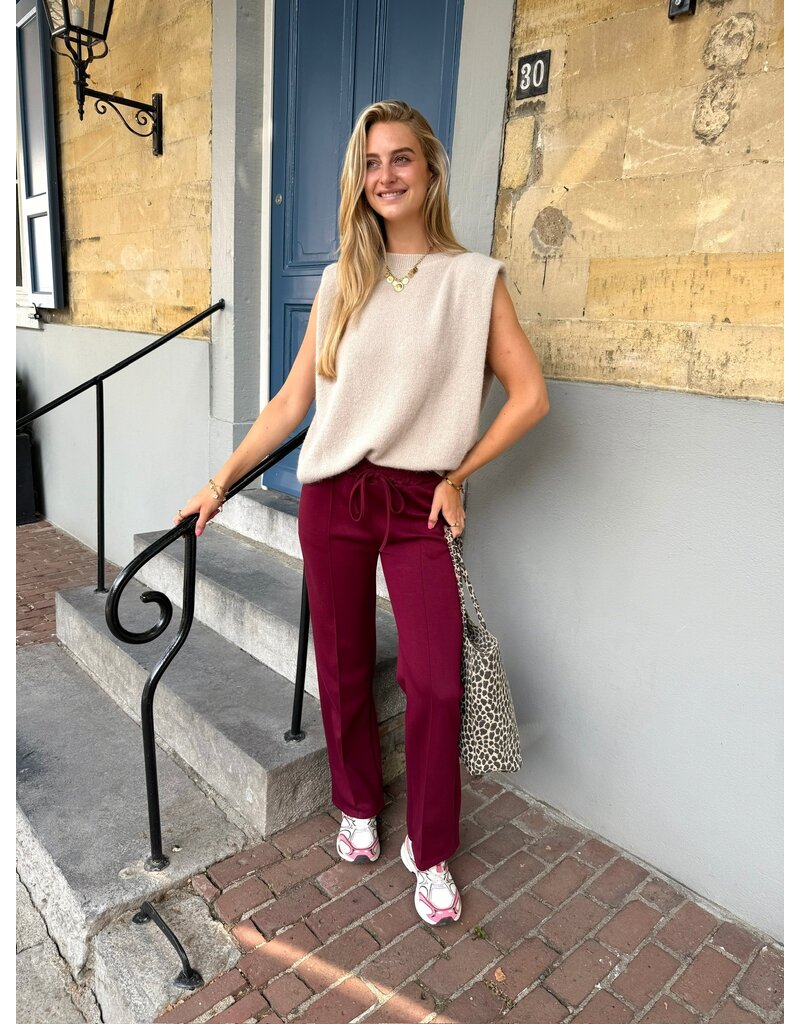 21Jewelz Casual pantalon met strik - bordeaux