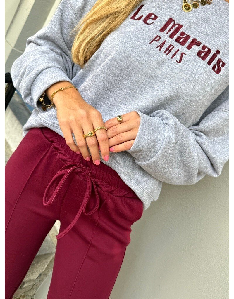 21Jewelz Casual pantalon met strik - bordeaux