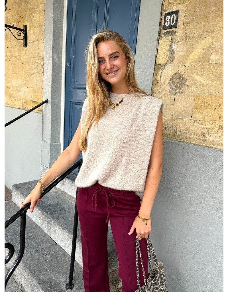 21Jewelz Wollige mouwloze top - beige