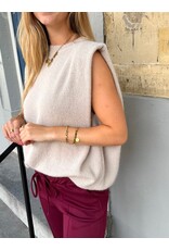 21Jewelz Wollige mouwloze top - beige