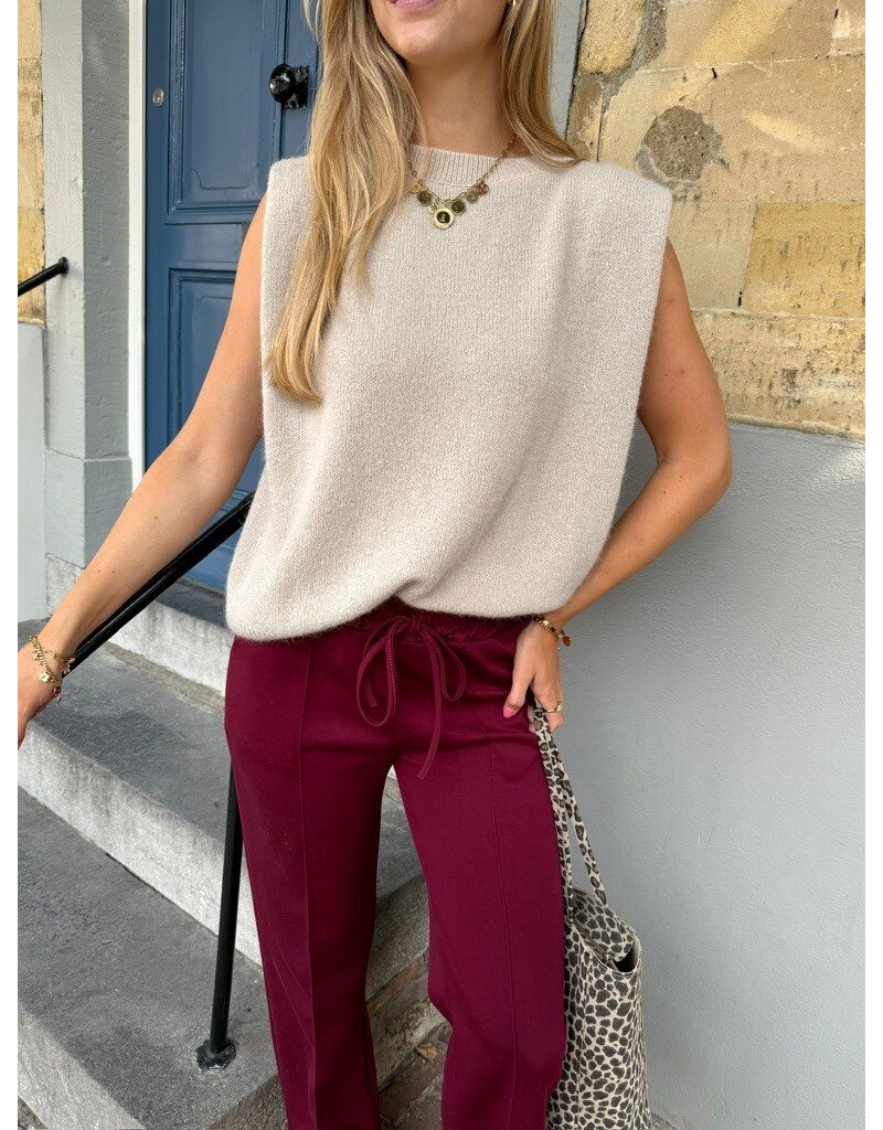 21Jewelz Wollige mouwloze top - beige