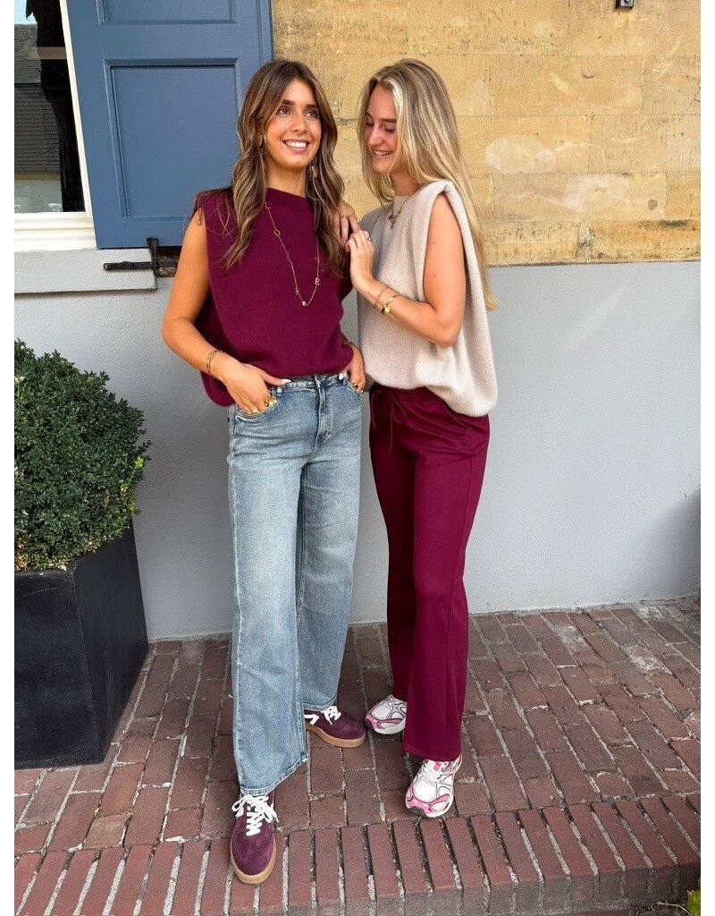 21Jewelz Wollige mouwloze top - bordeaux