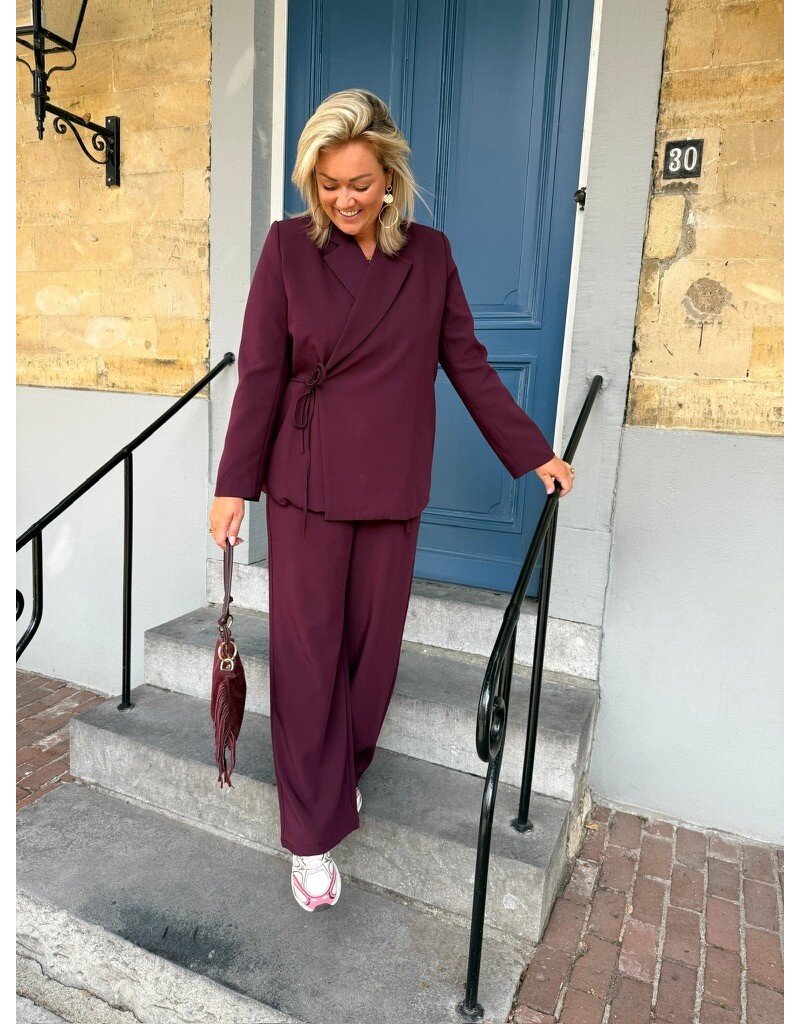 21Jewelz Effen overslag blazer - bordeaux