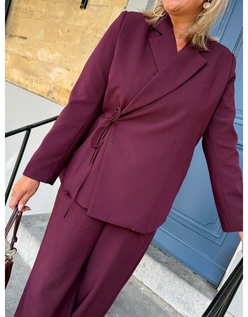 21Jewelz Effen overslag blazer - bordeaux