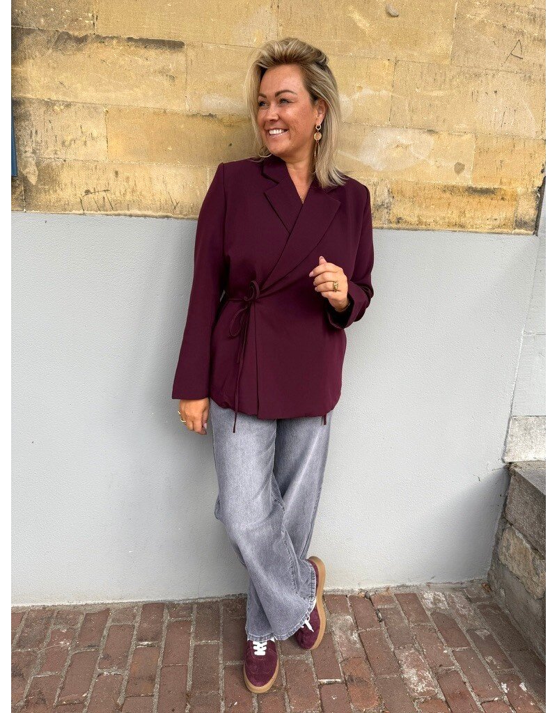 21Jewelz Effen overslag blazer - bordeaux