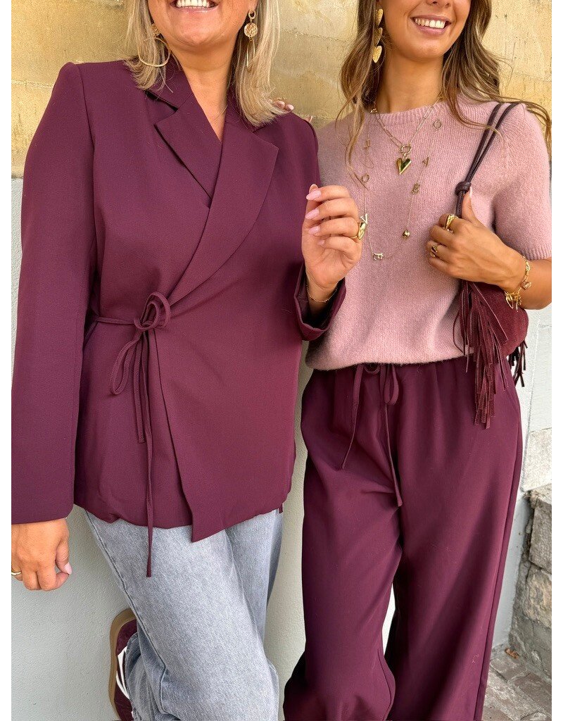 21Jewelz Effen overslag blazer - bordeaux