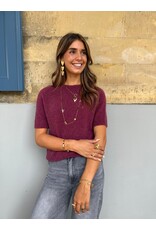 21Jewelz Effen basic truitje met korte mouw - bordeaux