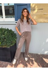21Jewelz Casual pantalon met strik - donker taupe