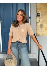 21Jewelz Gehaakt vestje met korte mouw - beige