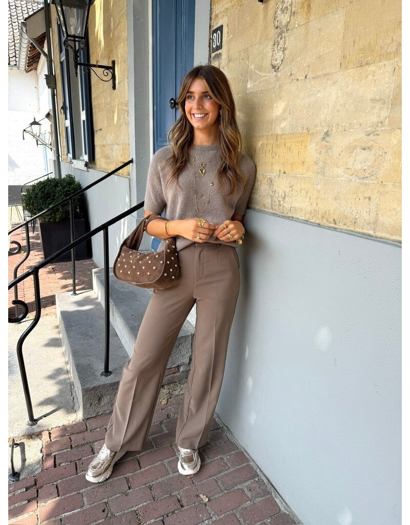 21Jewelz Donker taupe pantalon