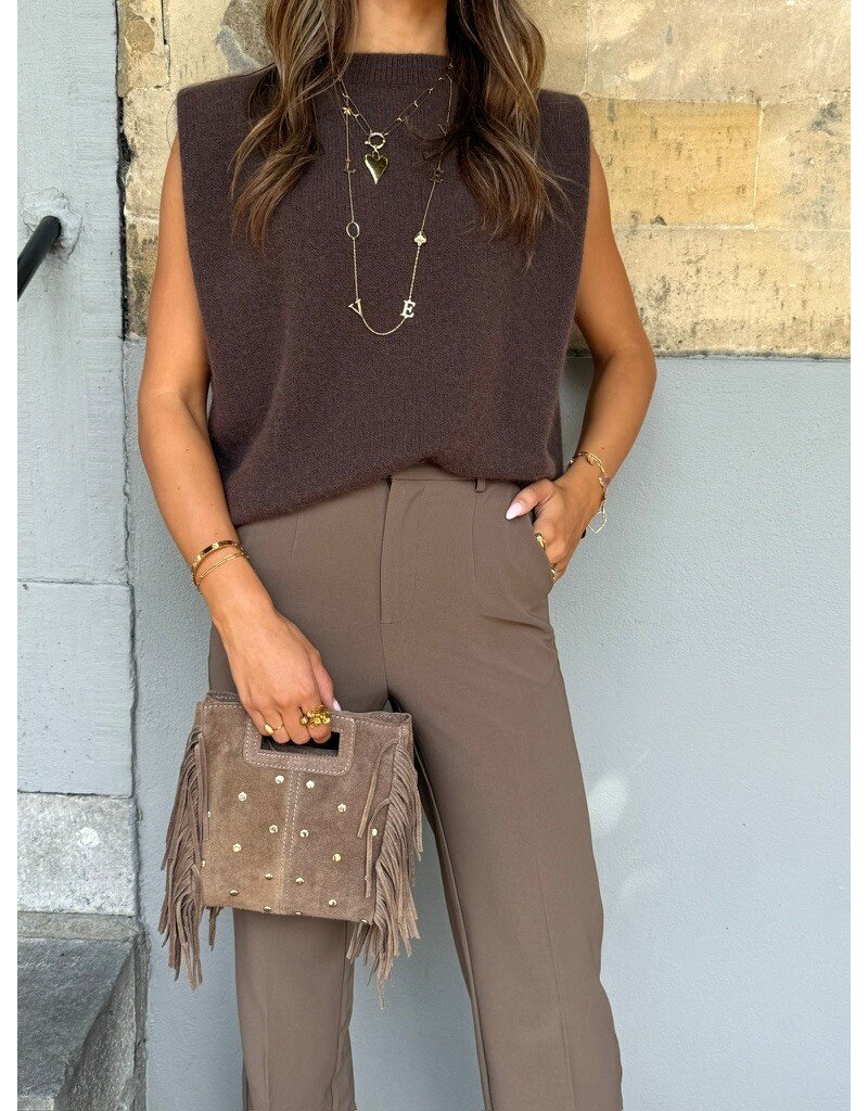 21Jewelz Donker taupe pantalon