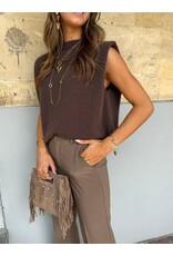 21Jewelz Wollige mouwloze top - choco bruin