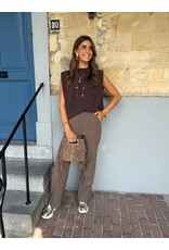 21Jewelz Wollige mouwloze top - choco bruin