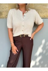 21Jewelz Losvallende pantalon met ceintuur - choco bruin
