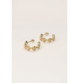 My Jewellery Vintage oorringen met rozen - goud