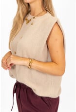 21Jewelz Wollige mouwloze top - beige