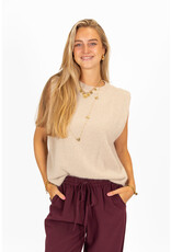 21Jewelz Wollige mouwloze top - beige