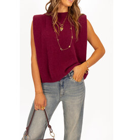 21Jewelz Wollige mouwloze top - bordeaux