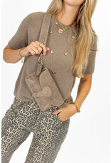 21Jewelz Effen basic truitje met korte mouw - taupe