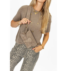 21Jewelz Effen basic truitje met korte mouw - taupe