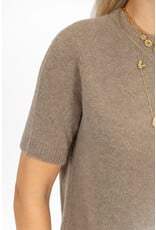 21Jewelz Effen basic truitje met korte mouw - taupe