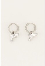 My Jewellery Oorringen met pistooltje zilver