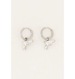 My Jewellery Oorringen met pistooltje zilver