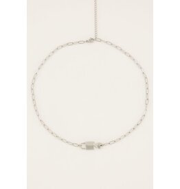 My Jewellery Iconic schakelketting met liefdesslot zilver