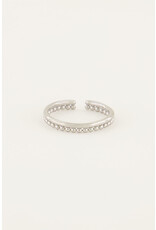 My Jewellery Iconic smalle ring met bolletjes - zilver