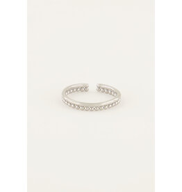 My Jewellery Iconic smalle ring met bolletjes - zilver